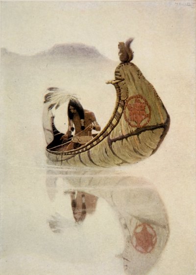 来自Hiawatha之歌的主持人Henry Wadsworth Longfellow（1807-82），酒吧。作者：George G. Harrap und Company Ltd.，1911（软底蚀刻） 作者 纽维尔·康威斯