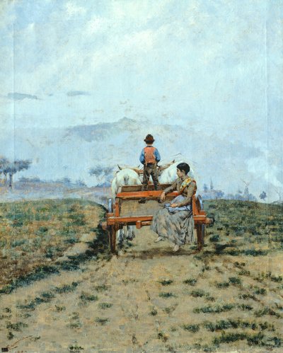 在田野的马车上 作者 Niccolo Cannicci