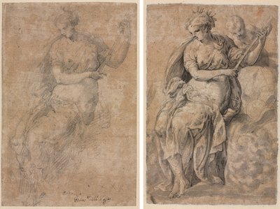 寓言人物（直面和背面） 作者 Niccolo dell' Abbate