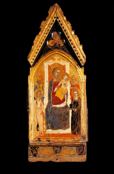 Niccolo di Tommaso（1343 年至 1367 年间已知）的圣母子和圣徒木画，14 世纪阿西西，Museo del Tesoro della Basilica di San Francesco 作者 尼科洛·迪·托马索