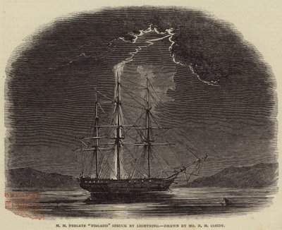 HM Frigate Fisgard被Lightning击中 作者 尼古拉斯·马修斯·康迪