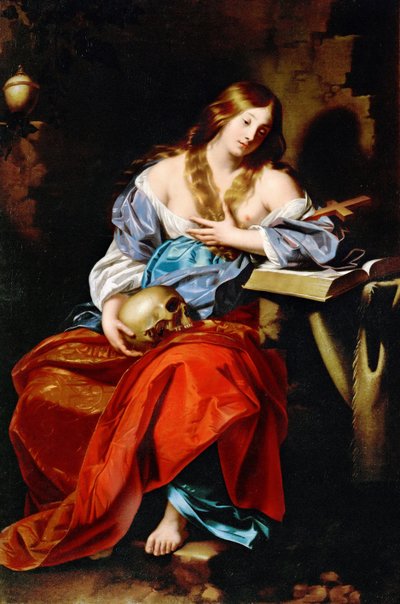 Marie Madeleine - 抹大拉的玛丽，由 Renieri (Regnier), Niccolo (c. 1590-1667) 所著。 布面油画，c。 1655. 尺寸：185x123.5 厘米。 维也纳艺术史博物馆 作者 尼古拉斯·雷尼里（Nicholas Renieri）