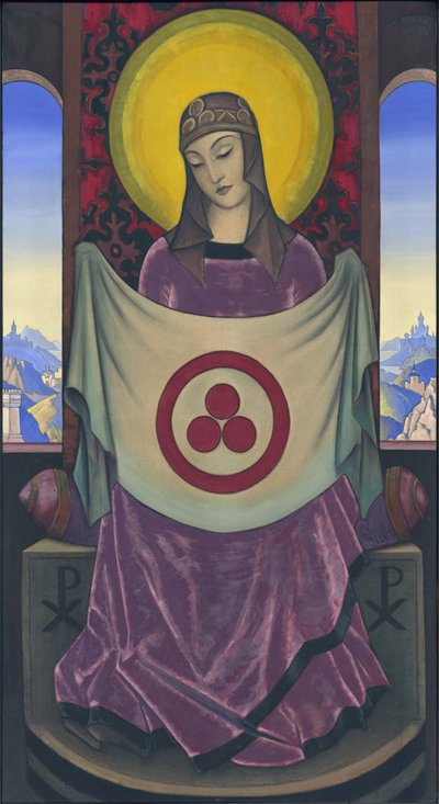 圣母玛利亚（Madonna Oriflamma），1932年 作者 Nicholas Roerich