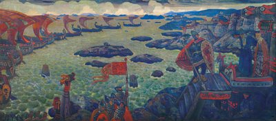 为战役做好准备瓦兰吉海，1910年 作者 尼古拉·康斯坦丁·诺维奇·罗里奇