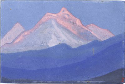 喜马拉雅山 par Roerich, Nicholas (1874-1947)。纸板上的钢笔画，尺寸：30,5x45,7 作者 尼古拉斯·罗里奇