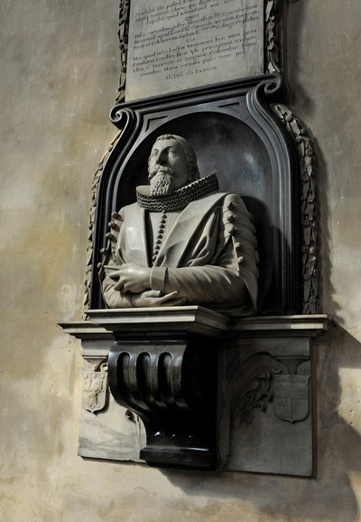 Hugo Barker纪念馆，1632年（大理石） 作者 尼古拉斯·斯通