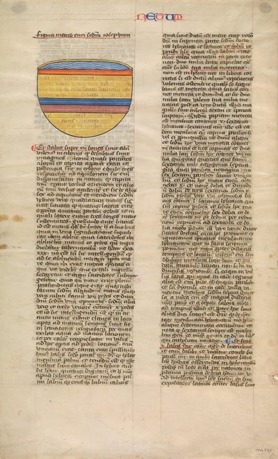 勇敢的海，是《Postilla Litteralis》中六张插图的叶子之一...，约1360-1380。 作者 莱拉的尼古拉斯