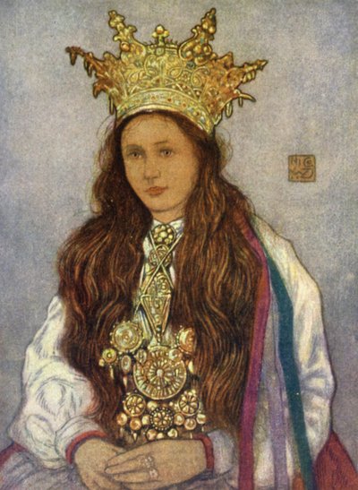 Norway: A Hardanger Bride (colour litho) 作者 尼科·容曼