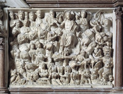 The Last Judgment (Last Judgment) 椅子 Nicola Pisano (1215 / 20-1278 / 84) (大理石讲坛) 1260 Baptistere Saint John of Pisa (Battistero san Giovanni di Pisa), 意大利 作者 尼古拉·皮萨诺（Nicola Pisano）