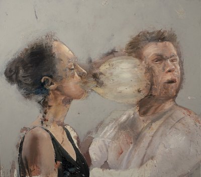 泡泡拳击手女孩 II》，2022 年（布面油画） 作者 尼古拉·普奇