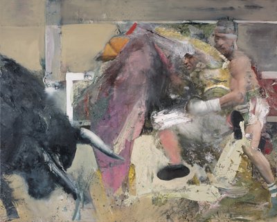 Corrida III》，2018 年（布面油画） 作者 尼古拉·普奇