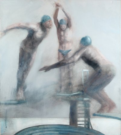 潜水员》，2012 年（布面油画） 作者 尼古拉·普奇