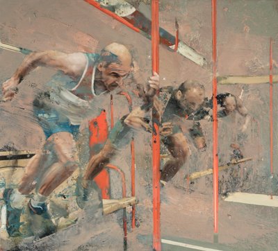 射击》，2018 年（布面油画） 作者 尼古拉·普奇