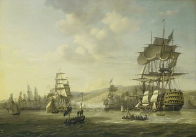 英荷舰队在阿尔及尔湾支持释放基督徒奴隶的最后通牒，1816 年 8 月 26 日
1816 年 8 月 26 日至 27 日英荷舰队驻扎阿尔及尔湾期间的四个插曲（系列标题） 作者 尼古拉斯·鲍尔（Nicolaas Baur）