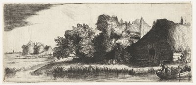 农舍景观 作者 Rembrandt van Rijn（拒绝归因）