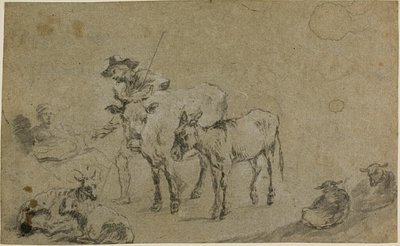 牧人与牛、驴、羊 作者 尼古拉斯·伯赫姆