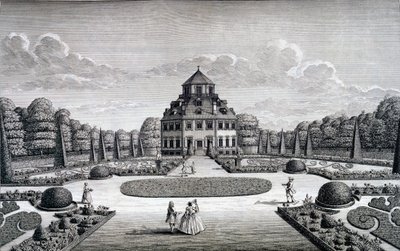 Frydenlund房子和花园的视图 作者 尼古拉斯·詹斯·维舍