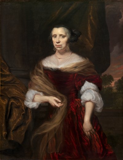 一位女士的画像 作者 尼古拉斯·梅斯（Nicolaes Maes）