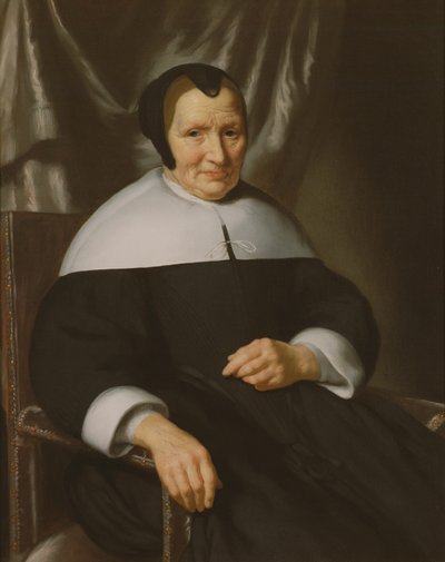 坐在扶手椅子的夫人的画象 作者 尼古拉斯·梅斯（Nicolaes Maes）