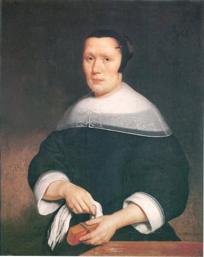 一个女人的肖像 作者 尼古拉斯·梅斯（Nicolaes Maes）