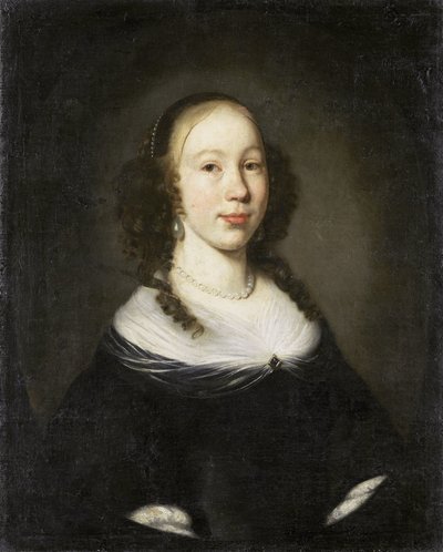 一个年轻女子的肖像 作者 尼古拉斯·梅斯（Nicolaes Maes）