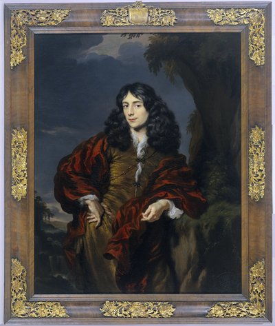 一个年轻人的肖像，可能是西蒙·范阿尔芬（Simon van Alphen，1650-1730） 作者 尼古拉斯·梅斯（Nicolaes Maes）