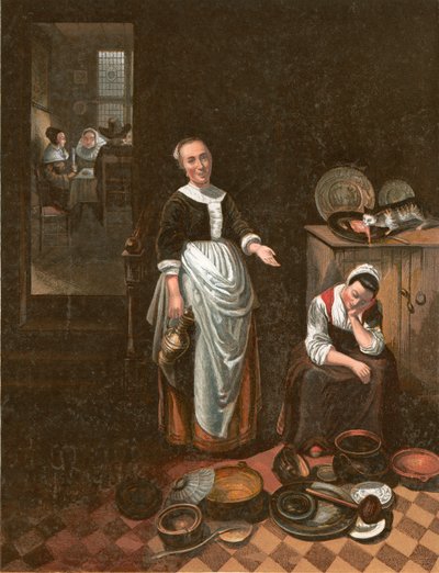 闲散的仆人 作者 尼古拉斯·梅斯（Nicolaes Maes）