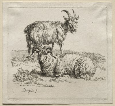 公羊和山羊。 作者 尼古拉斯·彼得斯（Nicolaes Pietersz）。 Berchem