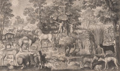 亚当和夏娃在天堂，1631.，1631.。 作者 尼古拉斯·德·布鲁因