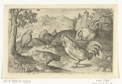 三只鸡和两只公鸡 鸟类和昆虫（系列名称） 作者 尼古拉斯·德·布鲁因
