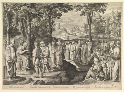 施洗者约翰在沙漠中传教，约1527-28年 作者 尼古拉斯·德·布鲁因