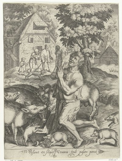 失子为猪倌
Pasceret vt siliquis ventrem vult pascere porcos（物名）
浪子的故事（系列标题） 作者 尼古拉斯·德·布鲁因