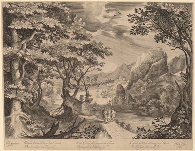 以马忤斯路上的门徒 作者 Nicolaes de Bruyn，根据 Gillis van Coninxloo III