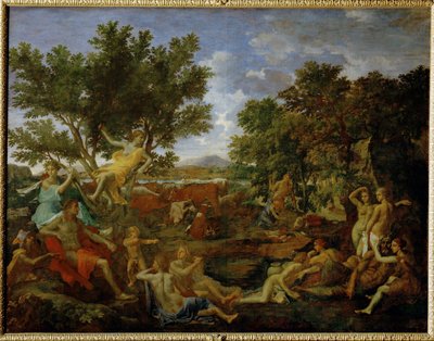 Apollon amoureux de Daphne - Apollo in love with Daphne ... 作者 尼古拉斯 (attr.to) 普桑