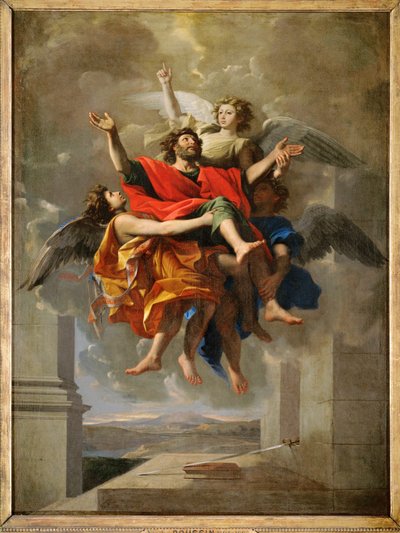 Le ravissement de saint Paul- 圣保罗的神化... 作者 尼古拉斯 (attr.to) 普桑