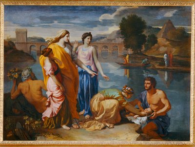 Moise sauve des eaux - 摩西从水中获救。1638 ... 作者 尼古拉斯 (attr.to) 普桑