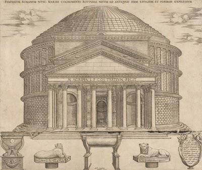 Speculum Romanae Magnificentiae：万神殿，1649年，1649年。 作者 尼古拉斯·贝阿特丽泽