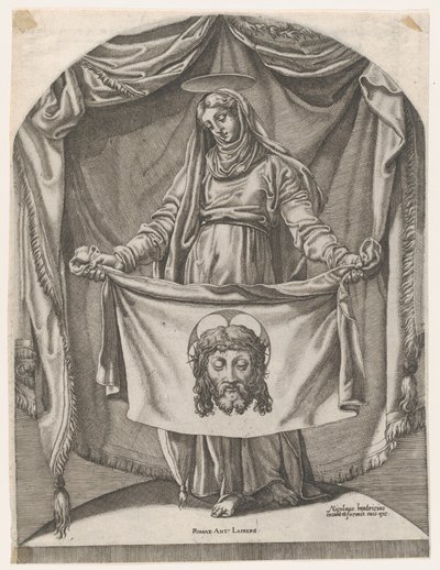 St. Veronica with the Sudarium, after Michelangelo, 1540-66., 1540-66. 作者 尼古拉斯·贝阿特丽泽