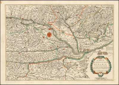 1663 年尼古拉斯-贝雷出版的上下匈牙利、外兴安岭、斯洛文尼亚、克罗地亚和达尔马提亚地图 作者 尼古拉斯·贝雷