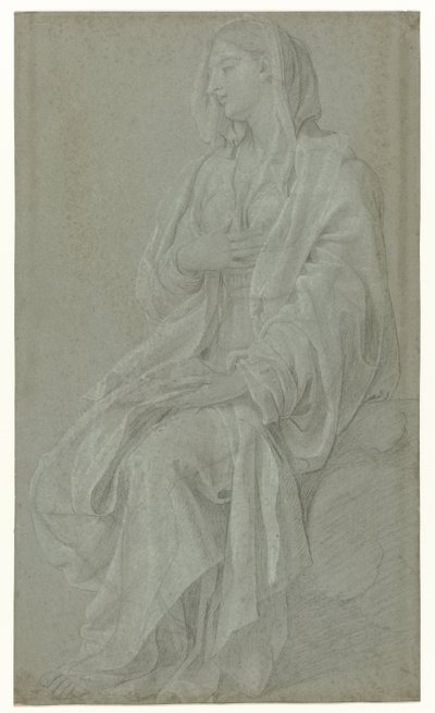 圣母坐像 作者 Eustache Lesueur（拒绝归属）