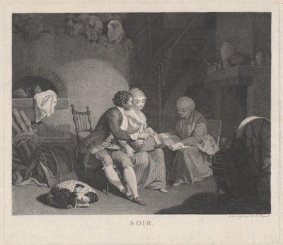 Soir Evening, 1780年代。 作者 尼古拉斯·弗朗索瓦·雷诺（Nicolas Francois Regnault）