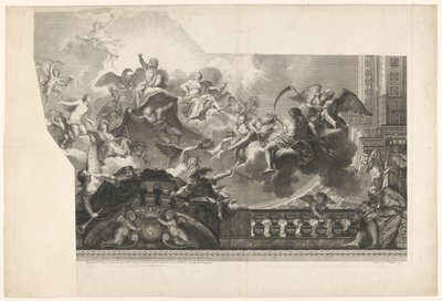 天花板上的众神图画（图版 2）
Plafond du Milieu de la Grande Gallerie du Palais Royal（物上有标题） 作者 尼古拉斯·亨利·塔迪厄