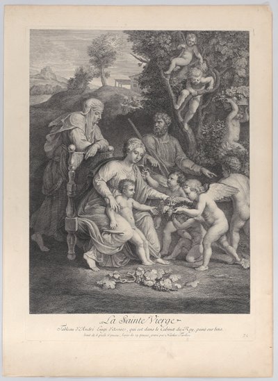 The Holy Family with Saint Elizabeth and angels, ca. 1729., ca. 1729. 作者 尼古拉斯·亨利·塔迪厄