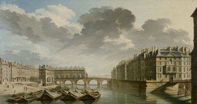 Quai des Ormes, Pont Marie and the Île Saint-Louis, 1757. 作者 尼古拉斯·让·巴蒂斯特·拉格尼特