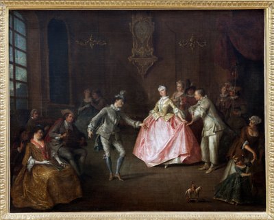 化妆舞会前，尼古拉斯-朗克里特（Nicolas Lancret，1690-1743 年）的布面油画。摄影，KIM Youngtae，南特，南特美术馆。 作者 尼古拉斯·兰克里特（Nicolas Lancret）