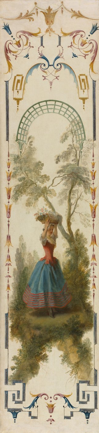 园艺，约 1723-27 年（布面油画） 作者 尼古拉斯·兰克里特（Nicolas Lancret）