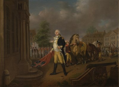Humphreys将军在约克镇向费城国会大厅提供标准 作者 尼古拉斯·路易斯·阿尔伯特·德莱里夫