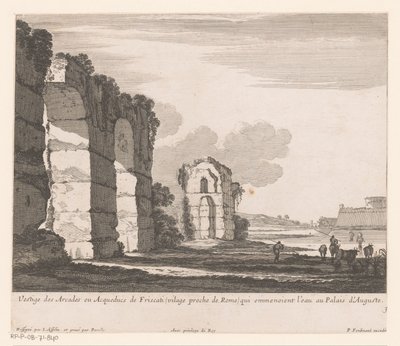 带有废墟和牧牛人的风景
Vestige des Arcades ou Acqueducs de Friscati（......）（物上标题） 作者 加布里埃尔·佩雷尔