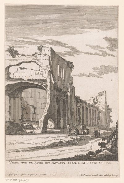 罗马渡槽遗址
Vieux Mur de Rome dit Aquaduc proche la Porte St. 作者 加布里埃尔·佩雷尔