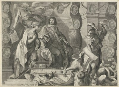 Aegidius Le Maistre 的宣传印刷品（1663 年），上半部分 作者 尼古拉斯·皮托（一）